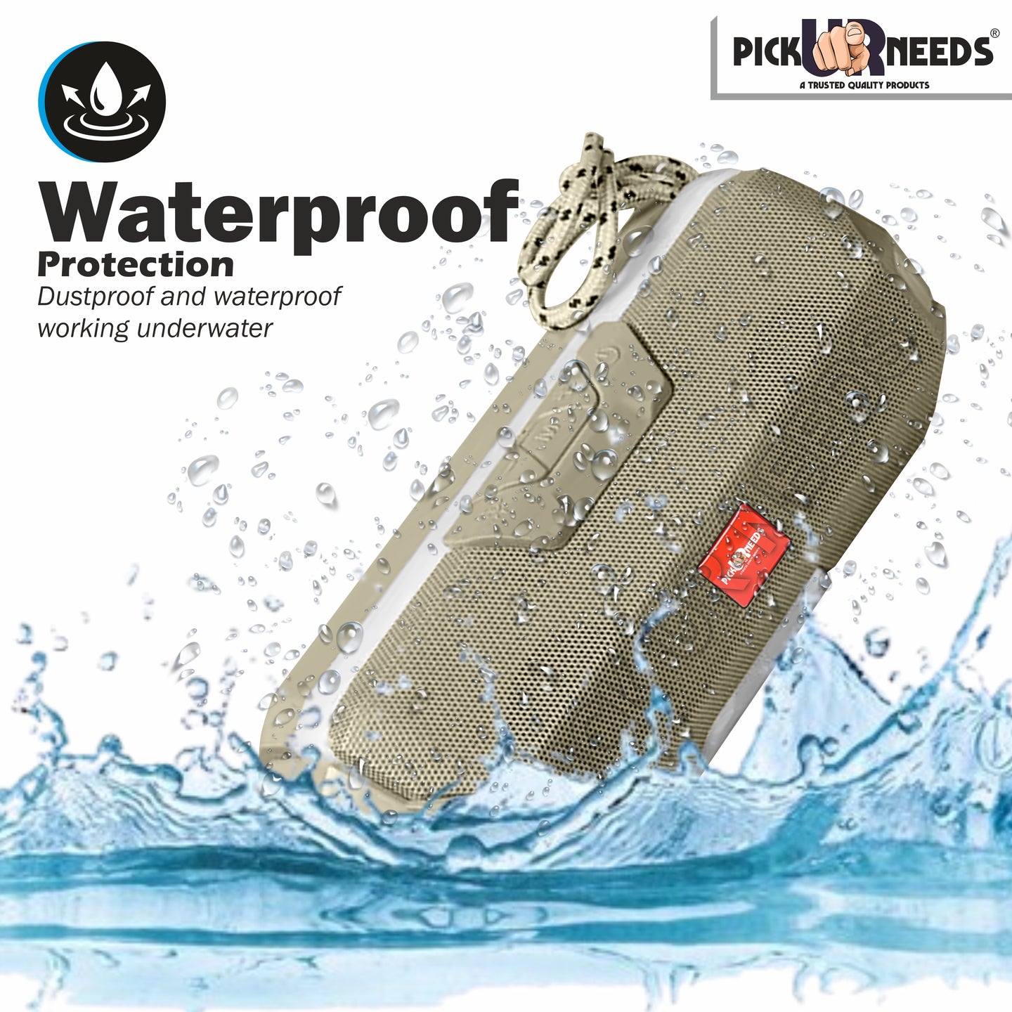 Pick Ur Needs  Rechargeable Mini Portable Wireless Bluetooth Super Bass Speaker With HD Audio 10 W Bluetooth Speaker (Green, Stereo Channel)